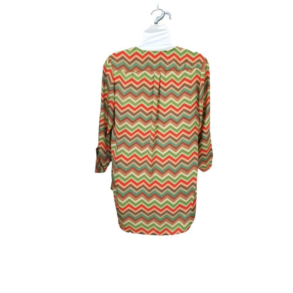 Tacera Chevron Flowy Women's Top Size Small - Picture 2 of 6